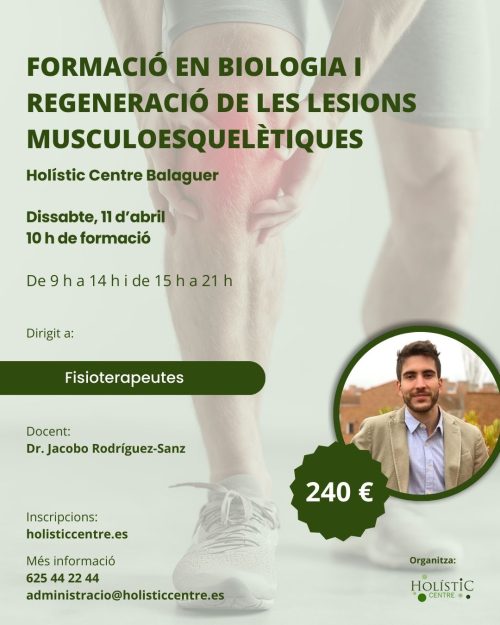Curs de biologia i regeneració de les lesions musculoesquelètiques en fisioteràpia